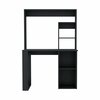 Tuhome Maine Desk With Hutch and  Shelves -Black ELW9036
